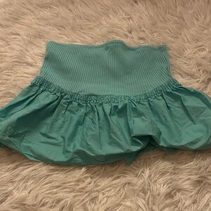 Forever 21 Teal Ruffled Tank Top